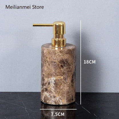 Dark Natural Marble Bathroom Brown Luxury Toothbrush Holder