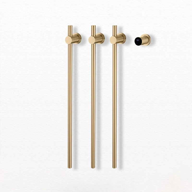 Bathroom Brushed Gold Electric Bath Towel Rack Smart