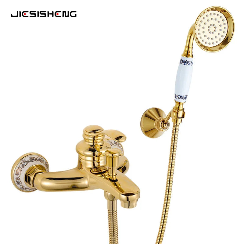 Antique Brass Simple Shower Without Overhead Spray Handheld