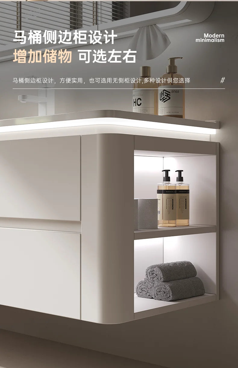 Led Light Ensuite Bathroom Cabinet Basin Designs Mirror