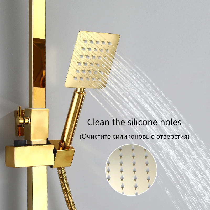 Oxg Golden Thermostatic Shower Faucet Bathroom Faucet Digital