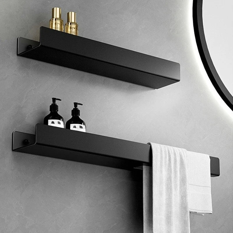 Luxury Minimalist Black Integrated Mirror Front Toilet Bathroom