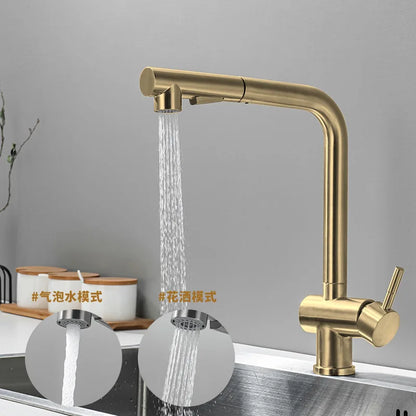 Touch On Pull Out Sink Faucet Stainless Steel