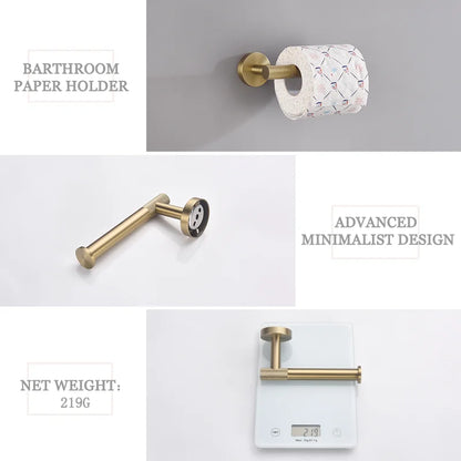 Brushed Gold Towel Bar Toilet Seat Rack Robe