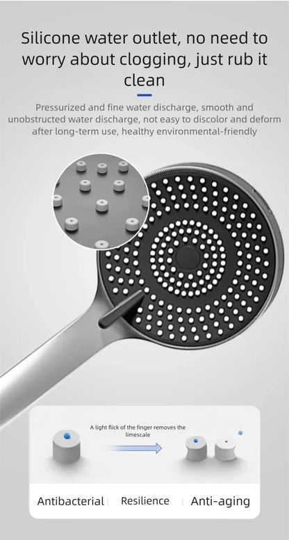 Bathroom Cold Water Boosting Shower Rainfall Pressure Piano