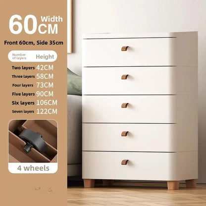Narrow Multi-Layer Drawer Style Storage Cabinet Bathroom