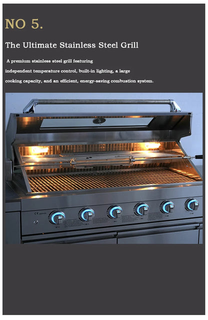 Modern Modular Functional Stainless Steel Outdoor Cabinets Grill