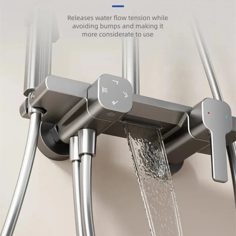 Bathroom Gray Pressure Shower Hotel Bathtub Faucet Cold