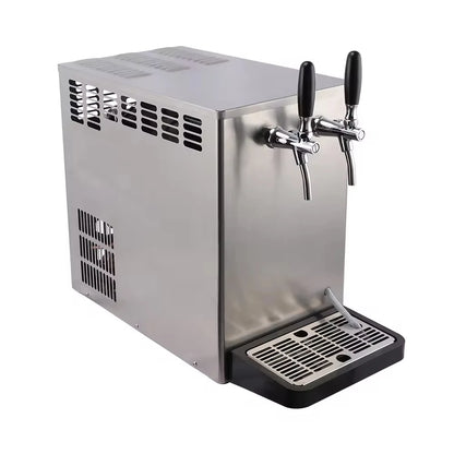 Countertop Draft Beer Cooler - Dual/Single Tap Stainless