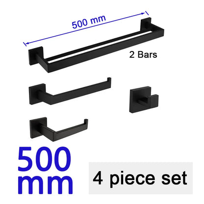 Matte Black Bathroom Hardware 304 Stainless Steel Towel