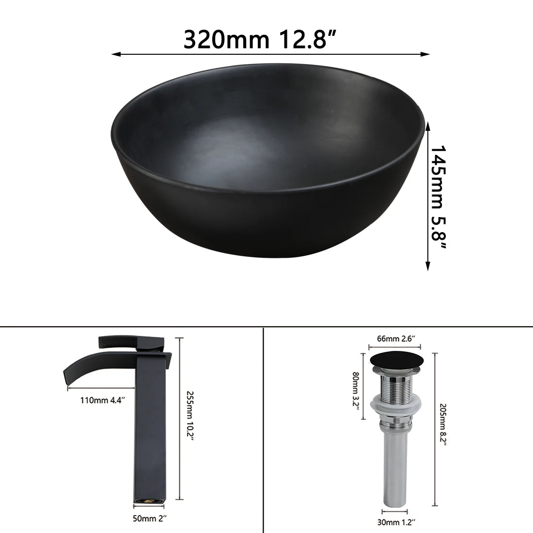 Kemaidi Bathroom Sink Vessel Sink Basin Above Counter