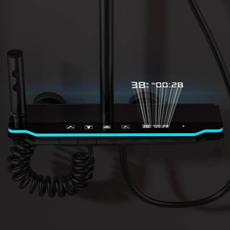 Ship Eu Luxury Bathroom Shower Faucet Digital Temperature