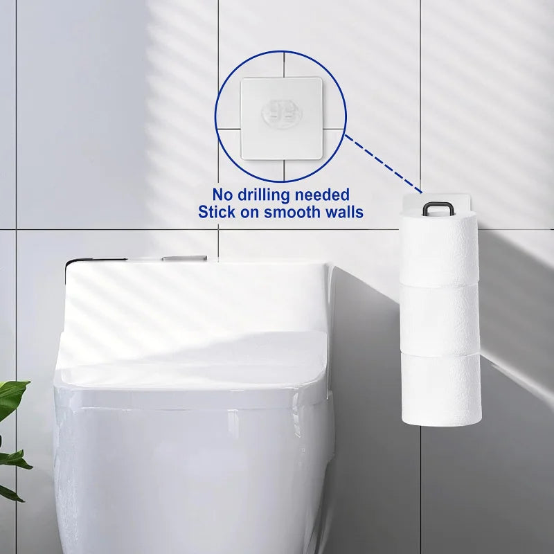 Bathroom Toilet Paper Holder Storage Extra Rolls Over