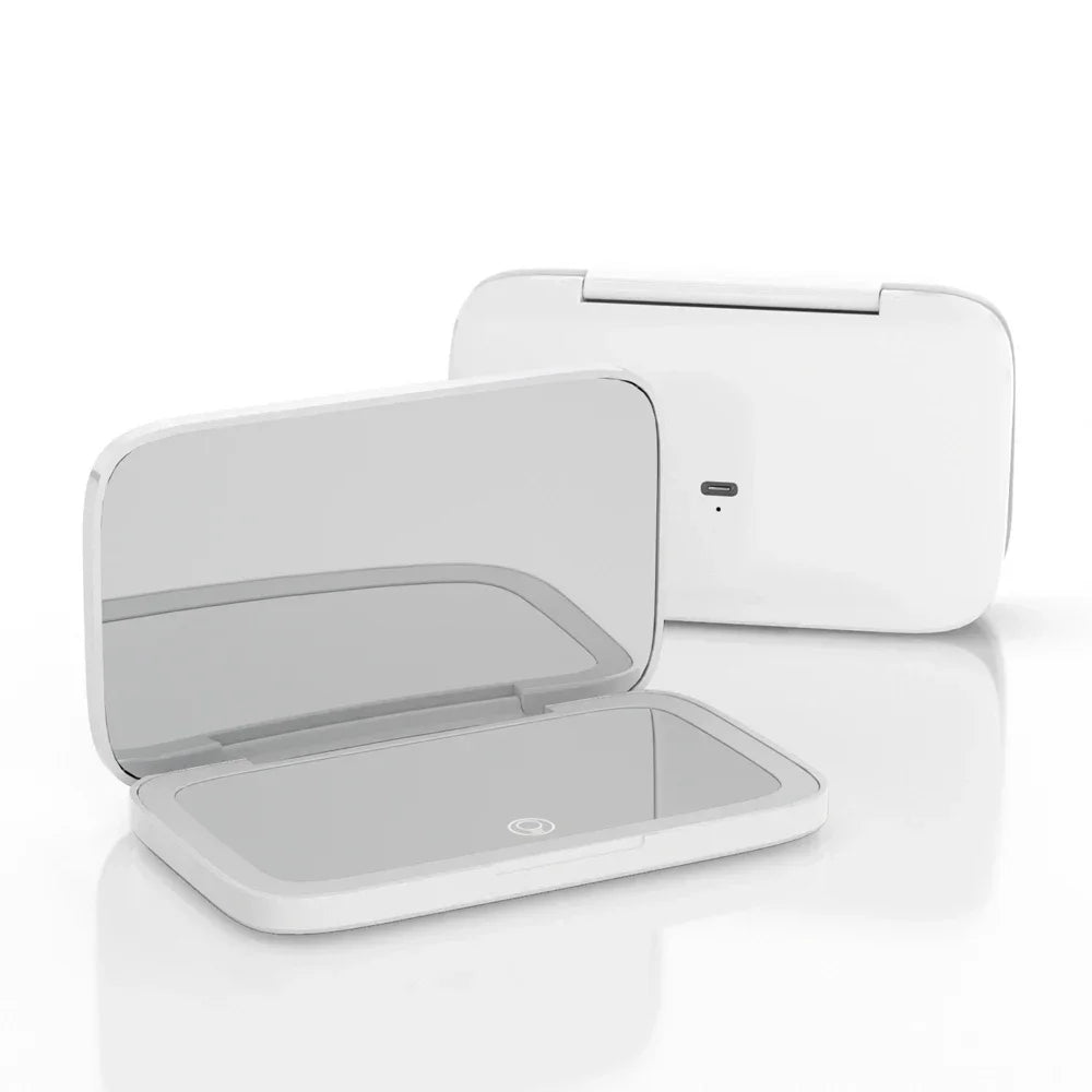 Rechargeable Square Makeup Mirror Led Lights 1x/5x Magnification
