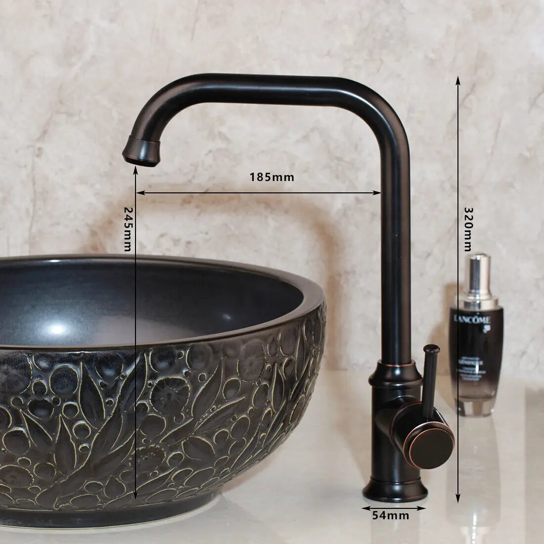 Kemaidi Antique Brass Handle Bathroom Faucets Mixer Tap