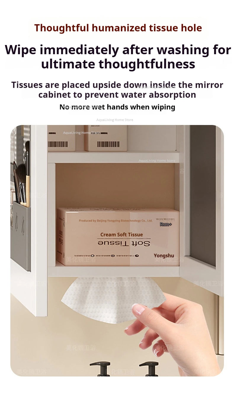 Modern Smart Bathroom Mirror Cabinet Wall-Mounted Vanity Mirror