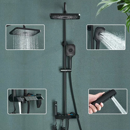 Bathroom Shower Faucet Shower Thermostat Digital Screen Water