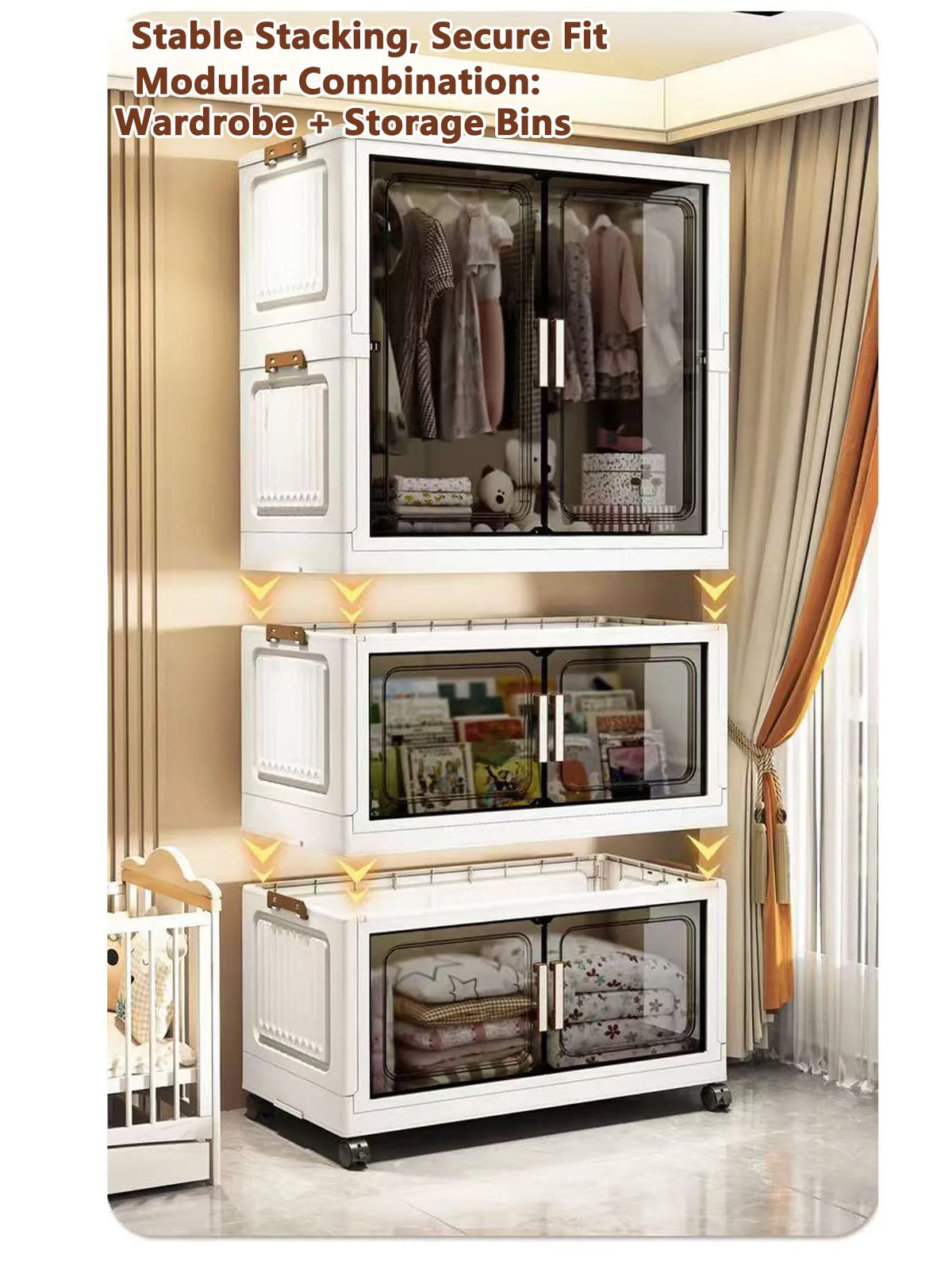 Multi-Functional Folding Storage Cabinet Doors Office Bathroom