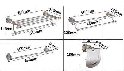 Luxury Crystal Silver Bathroom Chrome Polished Brass Bath