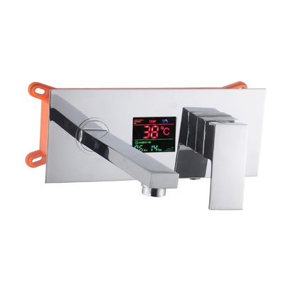 Digital Display Bathroom Basin Sink Faucet Wall Mounted