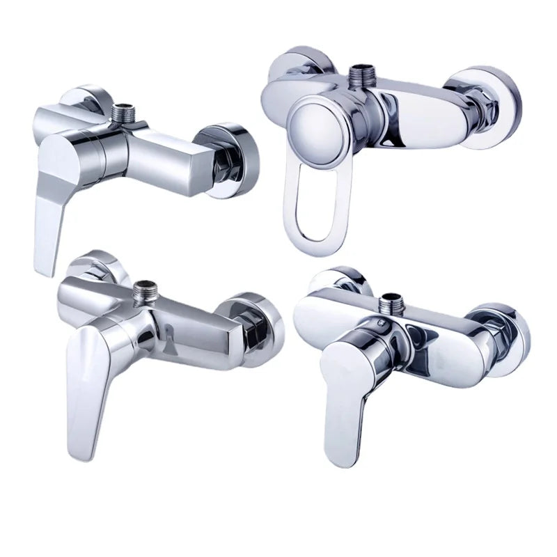 Brass Shower Faucet Mixer Valve Shower Head Hidden