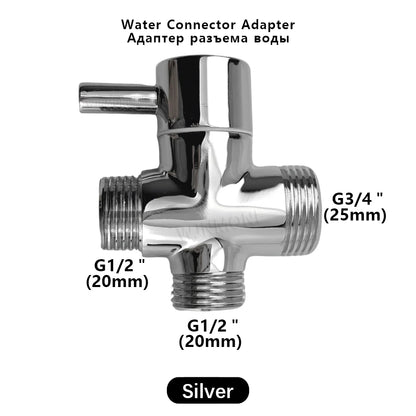 Black Silver Split Shower Column Bathroom Faucet Wall