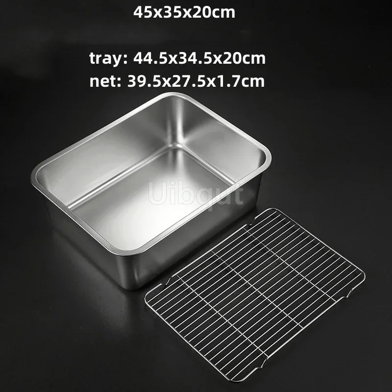 Deep Square Plate Basin Rack Pallet Stainless Steel
