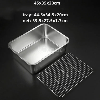 Deep Square Plate Basin Rack Pallet Stainless Steel