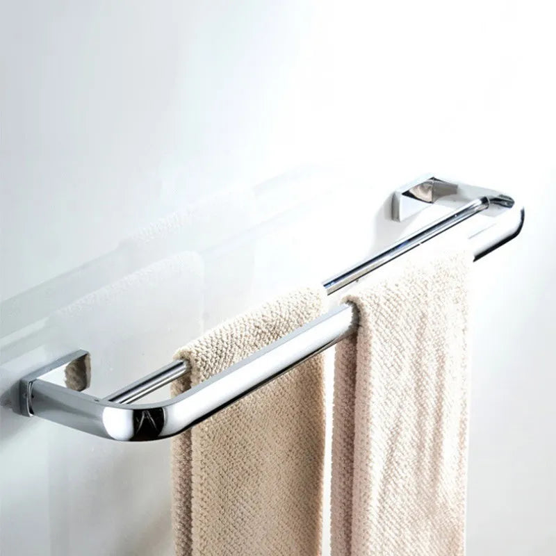 Polished Chrome Brass Square Bathroom Bath Hardware Towel