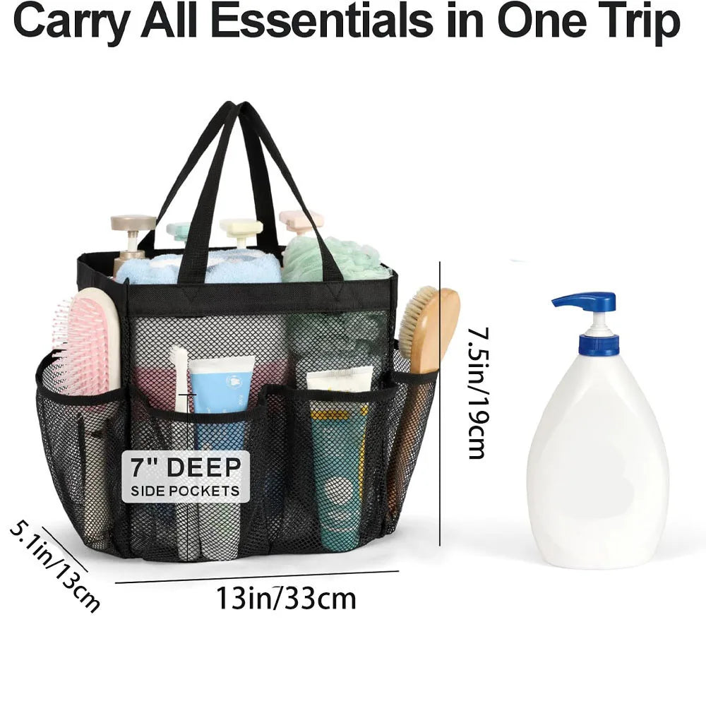 Mesh Shower Caddy College Dorm Room Essentials Pockets