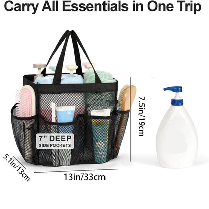 Mesh Shower Caddy College Dorm Room Essentials Pockets