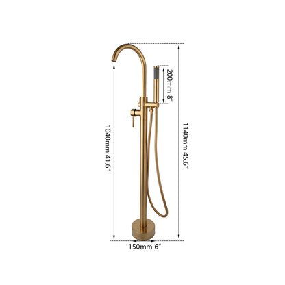 Zappo Standing Tub Shower Faucet Floor Mount Shower