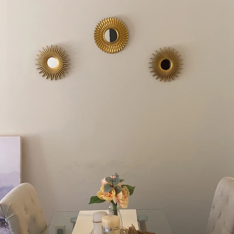 Gold Mirrors Wall Decor Of Hanging Ornament Art