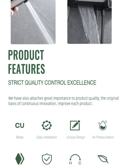 10 Inch Shower Head Handle Square Shower Faucet