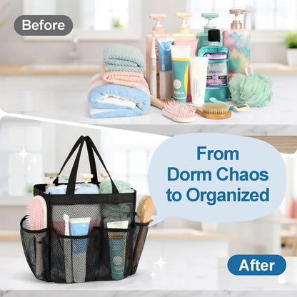Mesh Shower Caddy College Dorm Room Essentials Pockets