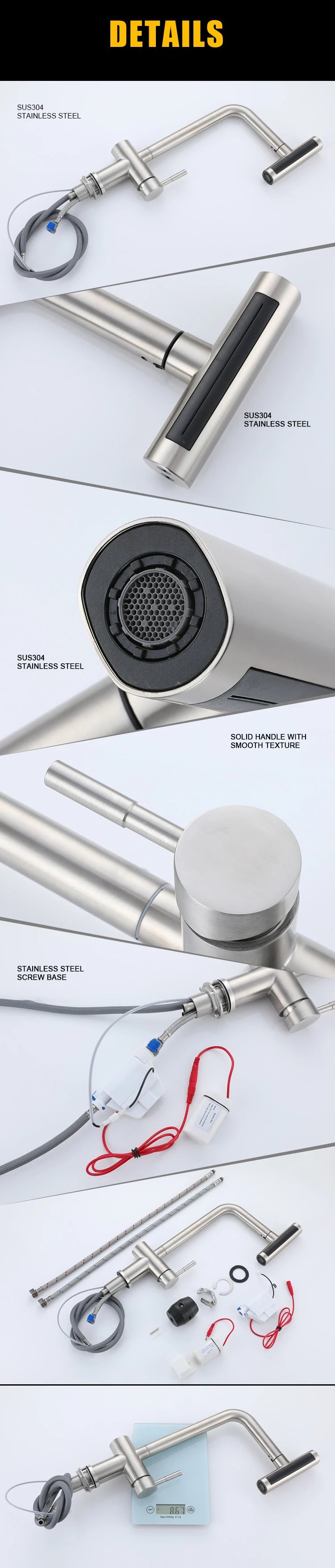 Fly Rain Touch Faucets 304 Stainless Steel Cold