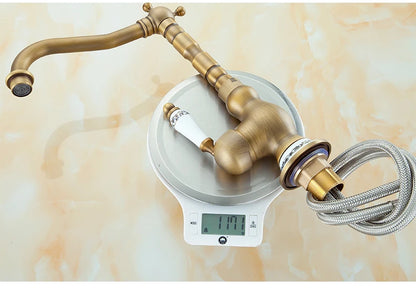 Bathroom Sink Faucet Antique Bronze 360 Degree Turn