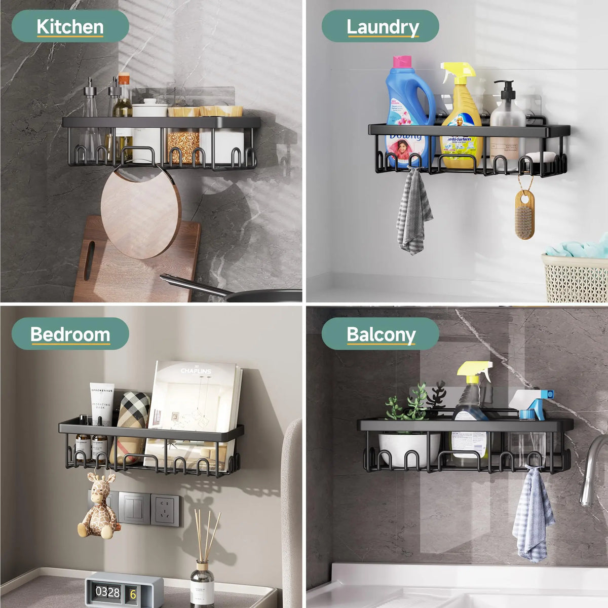 Pack Shower Caddy Organizer Rack Shelf Inside Shower