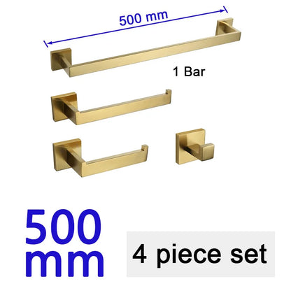 Gold Brushed Bathroom Hardware Towel Bar Rail Toilet