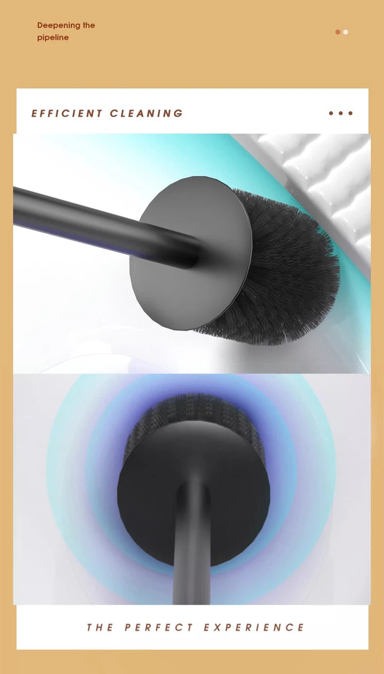 Bathroom Toilet Brush Holder Wall Mounted Cleaning No