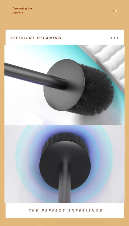 Bathroom Toilet Brush Holder Wall Mounted Cleaning No
