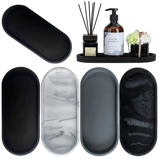 1pc Bathroom Vanity Silicone Tray Rectangular Dish Soap
