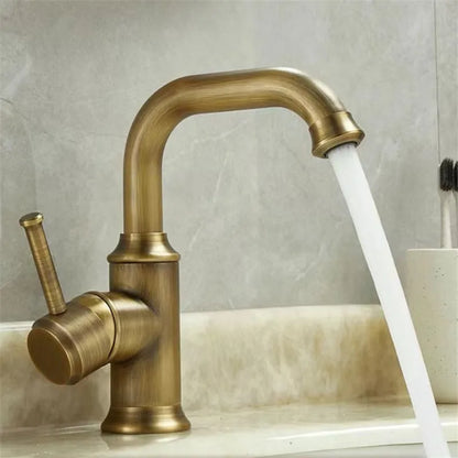 Antique Bronze Bathroom Faucet Brass Basin Faucets &