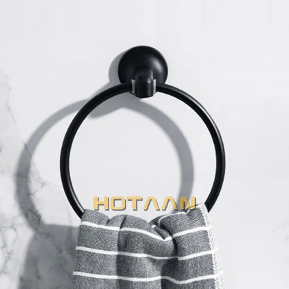 Matte Black Finish Stainless Steel Wall Mounted Towel