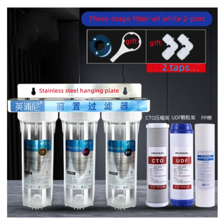 10-Inch Three-Stage Water Purifier Pre-Filter Water Purifier Tap