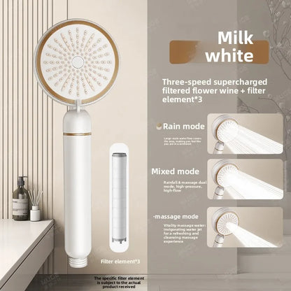 High Pressure Filter Shower Head Chlorine Removal Skin