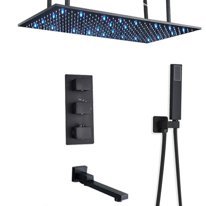 Luxury Bathroom Shower Faucet Led Rainfall/Waterfall Shower Head