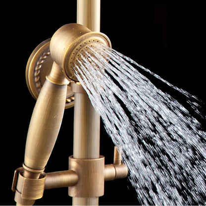 Brass Bathroom Faucet Shower Type Head Antique Brass