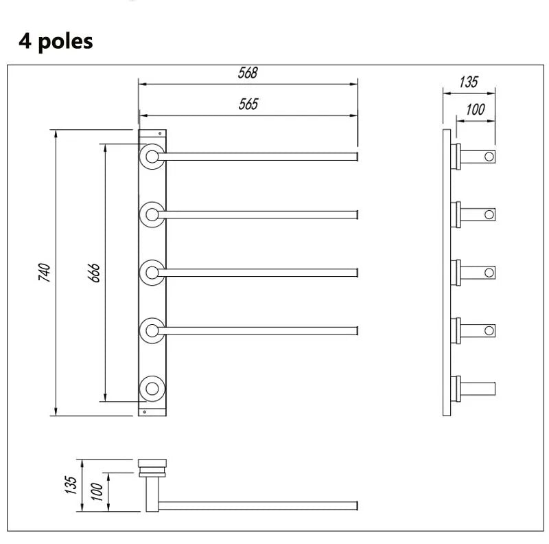 Intelligent Constant Temperature Electric Towel Rack 304