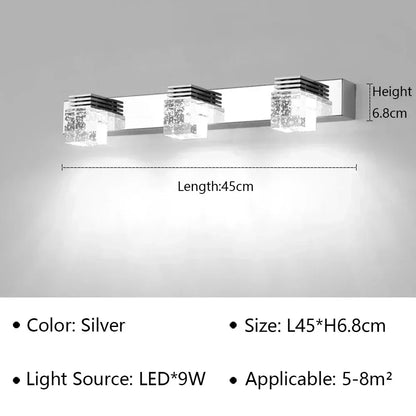 Modern Led Wall Lamp Crystal Sconce Living Dining